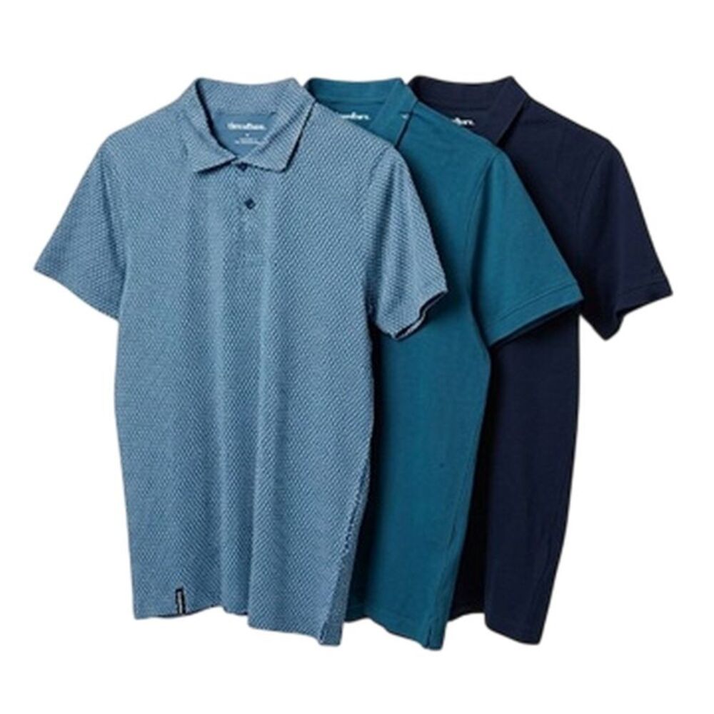 Threadbare Mens Regular Short-Sleeved Polo Shirt (Pack of 3) / Multicolored